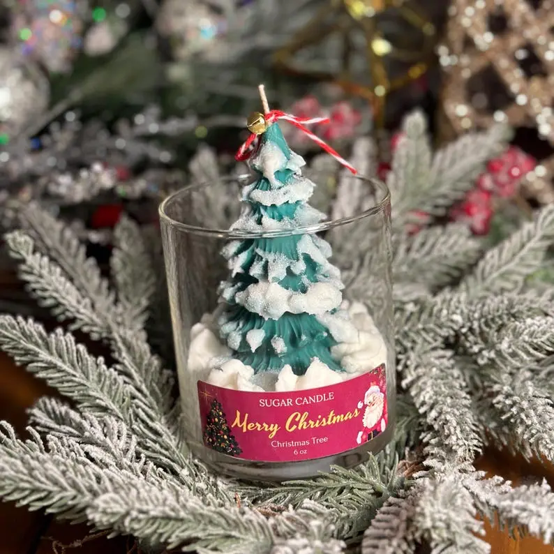 Christmas Tree Candle: Non Toxic, Vegan, Handmade & Housewarming Christmas Gift | Fraser Fir Scented