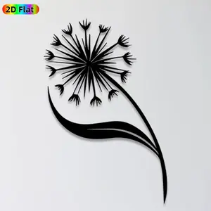 1pc Dandelion Metal Wall Art, Delicate Dandelion Statue Mural, Ideal Gift for New Year, Easter, Nature Decor Enthusiasts, Rust-Resistant Metal Wall Decor Wall Sculptures, Perfect for Garden Wall & Backyard Fence, Charming Outdoor Decor