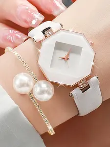 2-piece Women's Watch Fashion Watch Women's Versatile High end Women's Watch Women's Watch Set