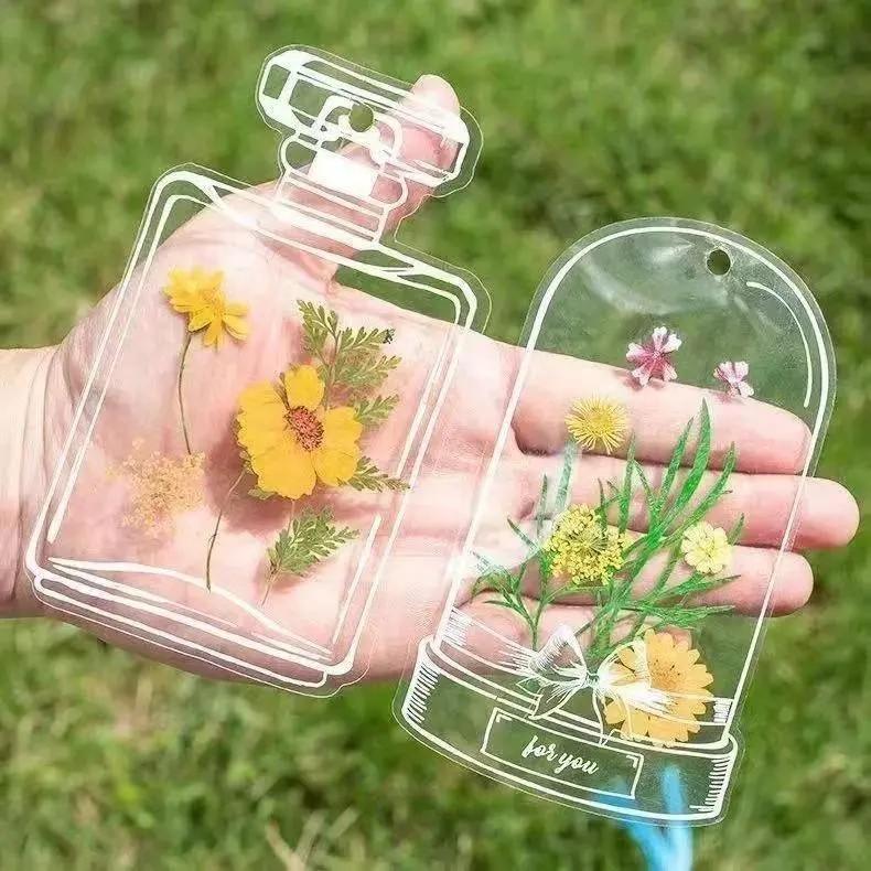 Handmade DIY Bookmark Kit – Clear Plant Specimen & Dried Flower Tags for Craft & Bottle Decoration