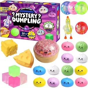 24/25 Piece Blind Box Stress Relief Toys, Creative Slow Rebound Soft Toys, Various Styles, Party Gift Set, Sensory Experience Combo