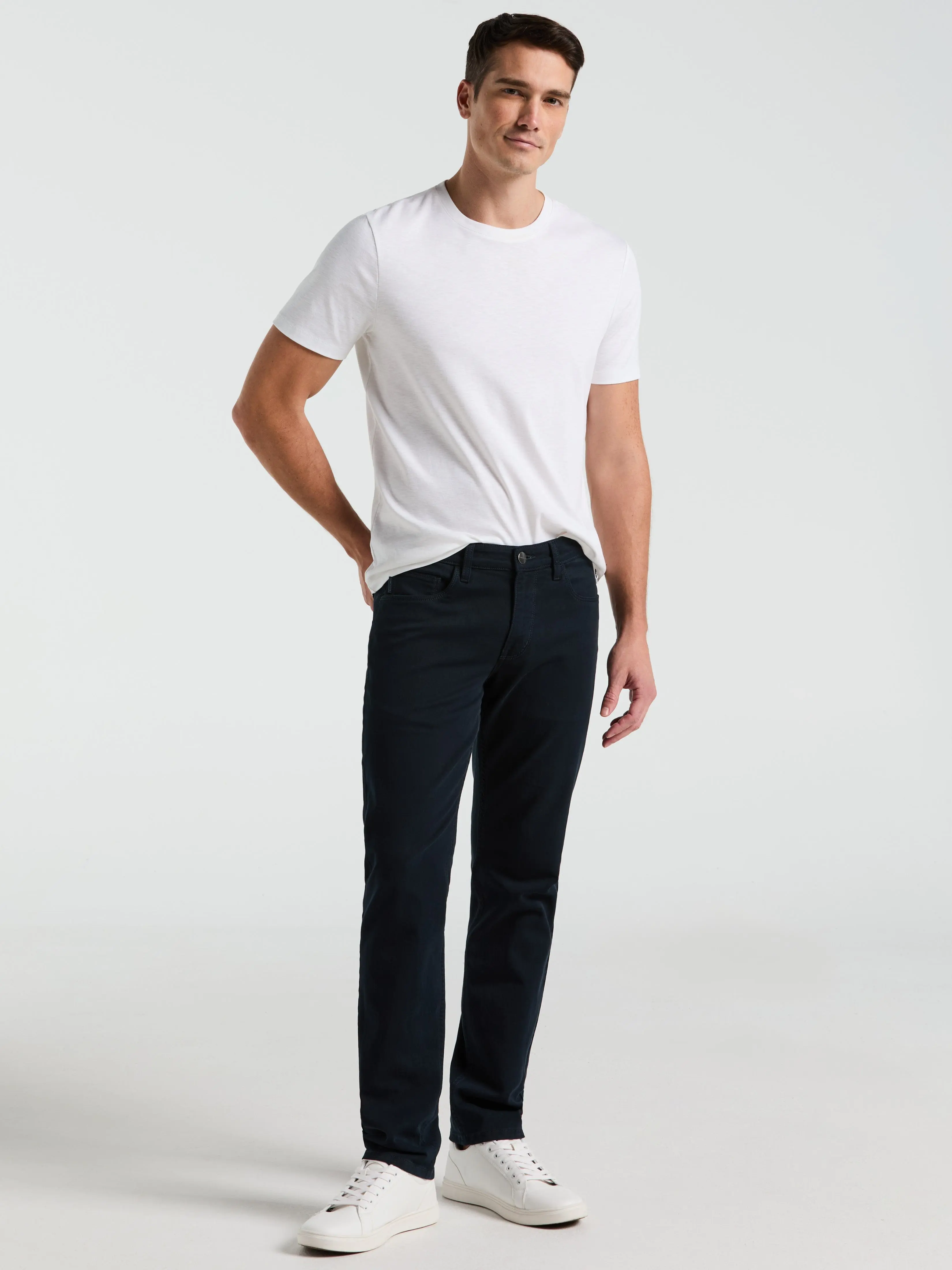 Slim Fit Dyed Twill 5-Pocket Pant