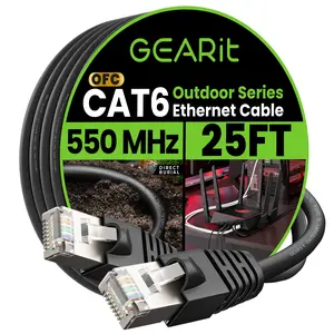Cat6 Outdoor Ethernet Cable - 23AWG LLDPE Weatherproof Jacket S/FTP Direct Burial Cat6 Outdoor Ethernet Cable - 23AWG LLDPE Weatherproof Jacket S/FTP Direct Burial