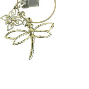 iPhone silver dragonfly charm