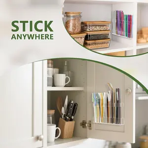 9.48 Inch Acrylic Straw Holder Storage Box, Display Container, Space-Saving Kitchen Organizer Rack for Cabinet Doors or Countertops, Durable & Stylish Design New