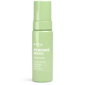 Pixie Feminine Wash - Healthy Foaming Cleaner for Feminine Care - Organic and Natural Ingredients - Safest Way to Clean Sensitive Skin Types - pH Balanced & Plant Based