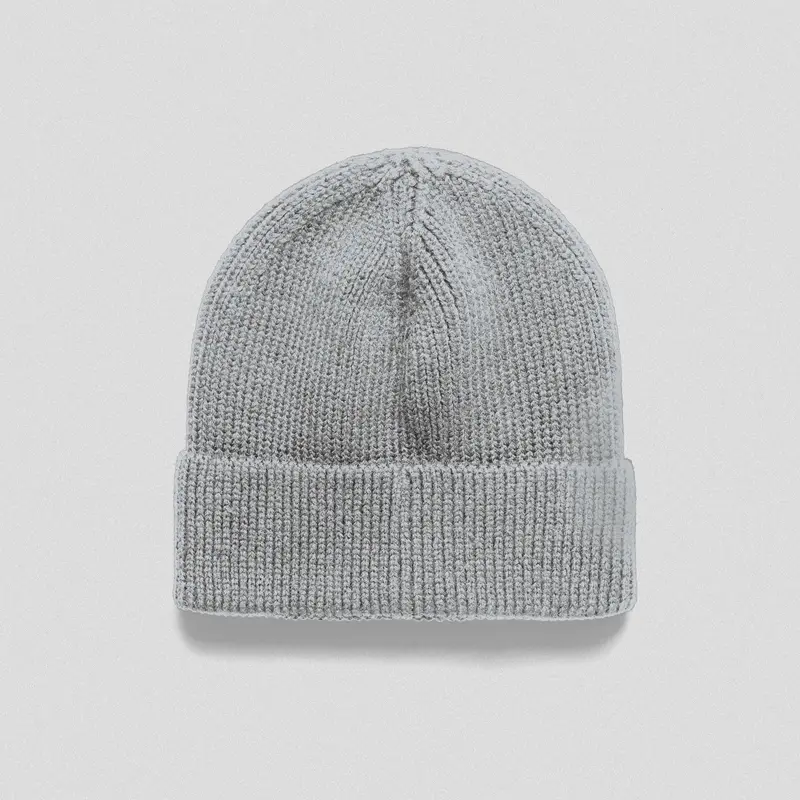 Gymreapers Ribbed Knit Skull Beanie - Gray, Lightweight  display picture 2
