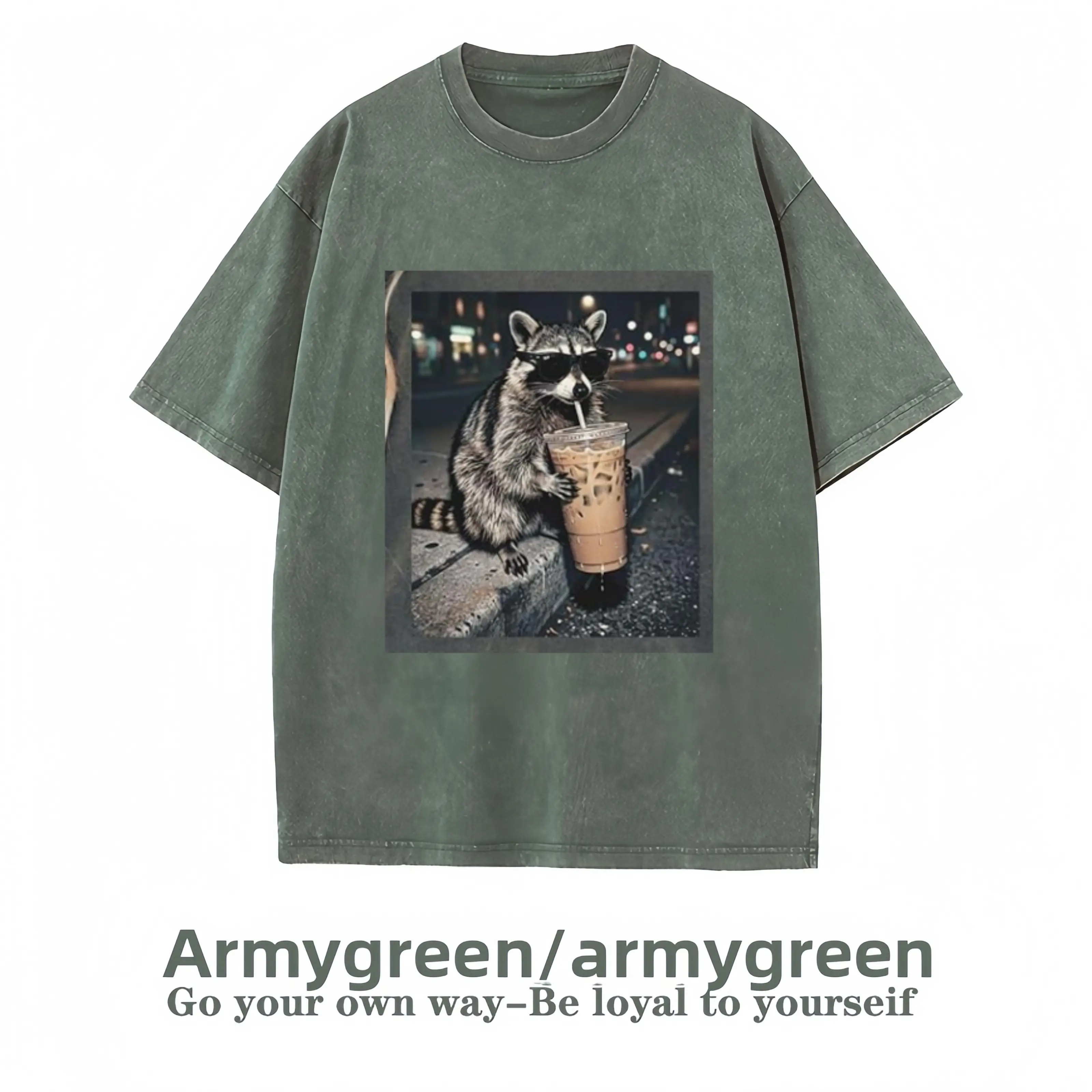 Retro Raccoon T-Shirt, Raccoon Graphic Tee, Trendy Animal Lover Print Top, Unisex Gift, Women’s Fun T-Shirt, Women’s Pure Cotton Top, Streetwear