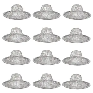12PCS 2.125Inch Top / 1Inch Basket- Mesh Sink Drain Strainer Hair Catcher for Bathroom Sink, Utility, Slop, Laundry, RV