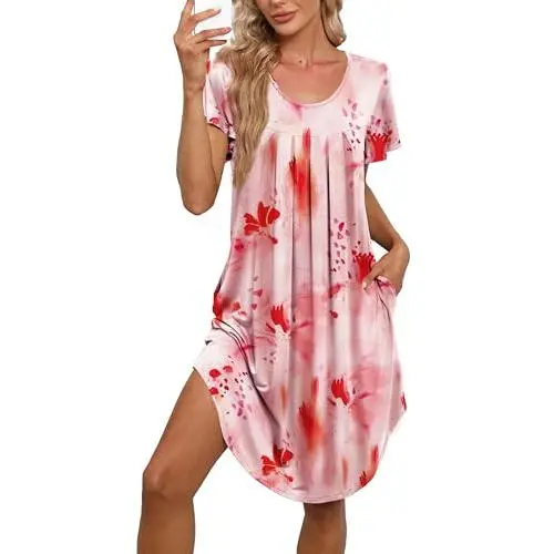 C print   Pink Floral Leaf