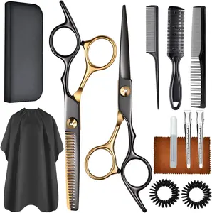 13 PCS Hair Cutting Scissors Shears Kits，Professional Haircut Scissors Kit with Cutting Scissors，6.5 Inches Hair Cutting Scissors Kit for Men/Women/Kids/Salon & Home