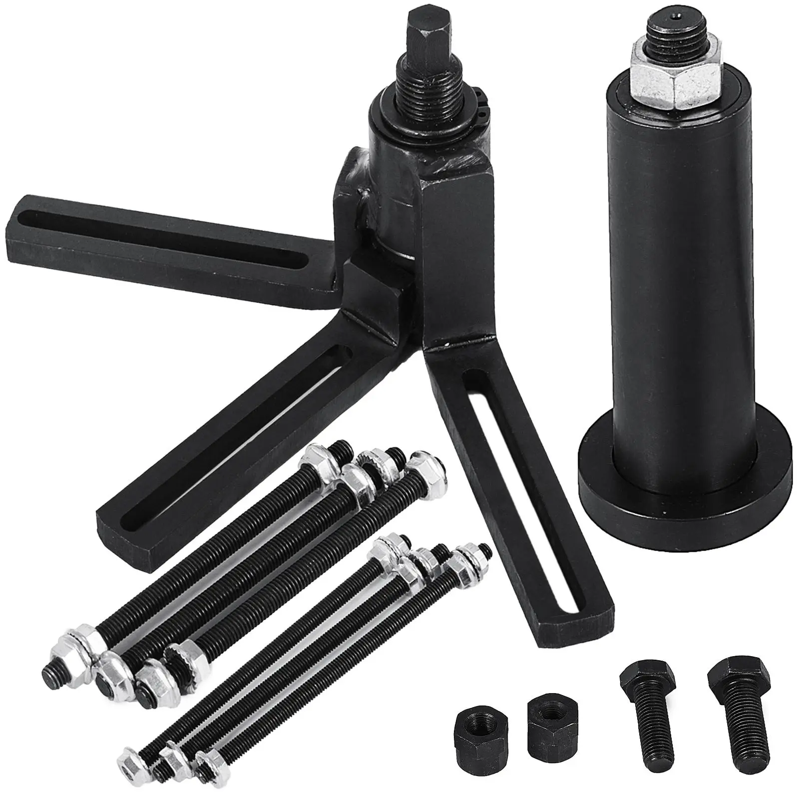 【DealsForYouDays】VEVOR Heavy-Duty Steel Crank Case Splitter Separator Puller Installer with 360-Degree Adjustable Arms, Center Pulling Bolts, 6mm/8mm Compatibility, Easy to Use for ATV, Garage Repairs