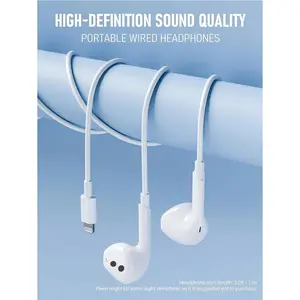 Wired In‑Ear Headphones, Type‑C & 3.5mm Jack, Hi‑Fi Stereo, Mic & Volume Control, Compatible with iPhone 15/16, iPad Pro, Android Phones