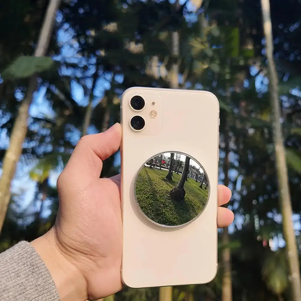 Magnetic Selfie Mirror for Phone, Includes Storage Box, Magnetic Ring, Cleaning Cloth, Portable Makeup Mirror, Travel Mirror for Vlog Shooting, Smartphone, Smartphone Camera Accessories