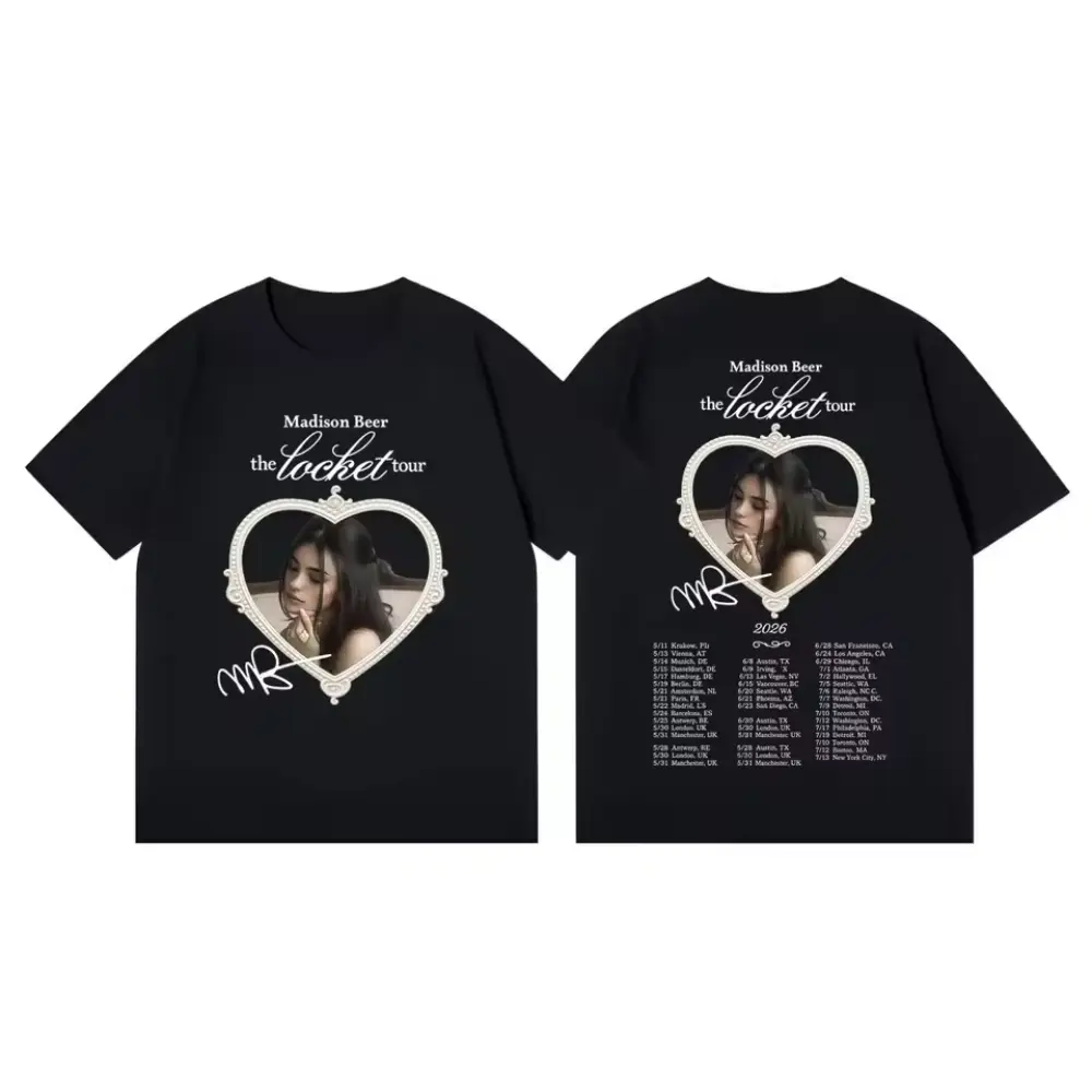 Madison Beer The Locket Tour 2026 T-Shirt, Pop Music Concert Graphic Style, Fan Apparel Streetwear Fashion, Casual Summer Outfit