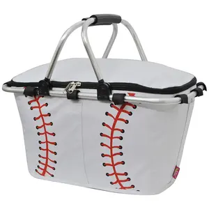 Everything Baseball Sports Gift - Insulated Market Picnic Basket