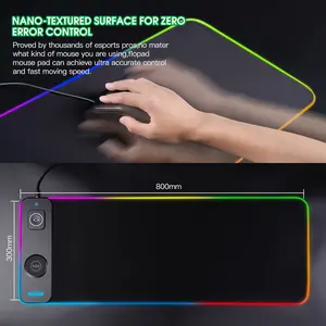 XXL RGB Gaming Mouse Pad for Gaming Setup - 15W Wireless Charging, Waterproof LED Desk Mat, Built-in Phone Holder