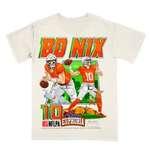 Comfort Colors Bo Nix V2 Graphic T-Shirt, Denver Football Retro Sports Streetwear Tee Vintage NFL Quarterback Aesthetic Style, Unisex Fan Outfit for Men Women, Soft Washed Cotton Shirt Game Day Wear
