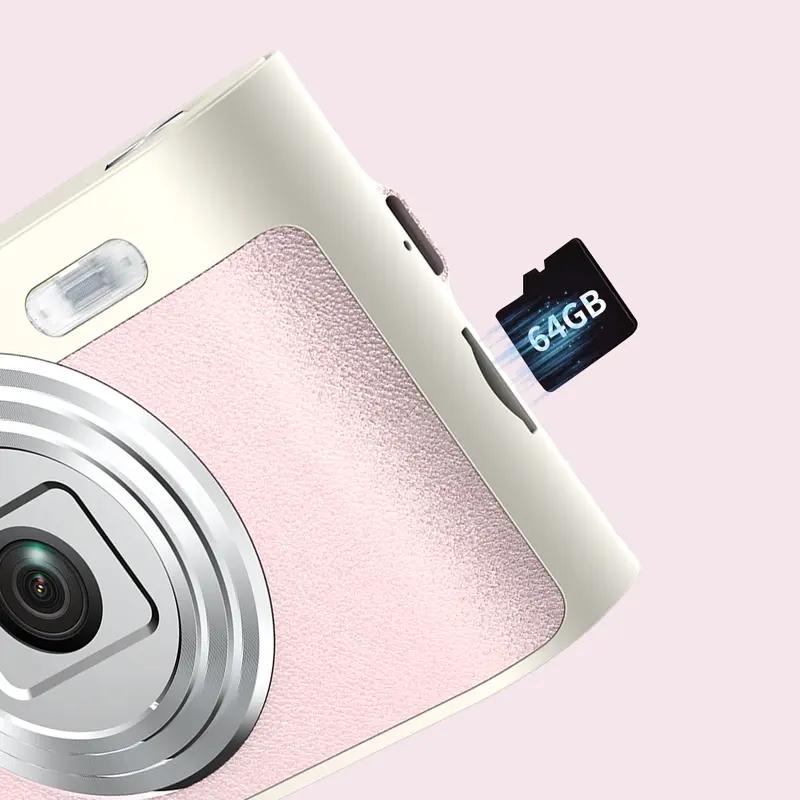 Digital Camera for Photography Vlogging Video Camera with 2.4'' Screen 64GB SD Card Point, Shoot Compact Travel Vintage Cameras excellent gift for Birthday and Back-to-School Gift, Christmas Gift