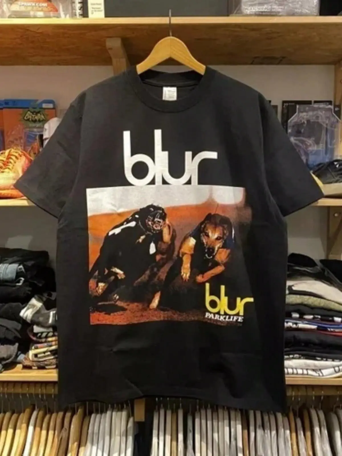 Blur Tour Style T-Shirt, Vintage Britpop Music Graphic Tee, Unisex Heavy Cotton