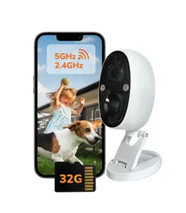 SensForge 2.5K Indoor Outdoor Battery Camera, Dual-Band WiFi, Free AI Human & Pet Detection, 2-Day Cloud + 32GB SD Storage, Spotlight Color Night Vision, Magnetic Mount, Optional AI + Storage Upgrade