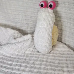Crochet Amigurumi Snail with Googly Eyes - Soft Plush Toy for Kids and Collectors