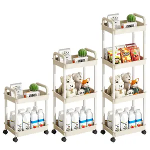 Mobiltorage Cart with Wheels, Portable Organizer Shelf, Easy-To-Move Furniture, Ideal for Home & Office Usee S