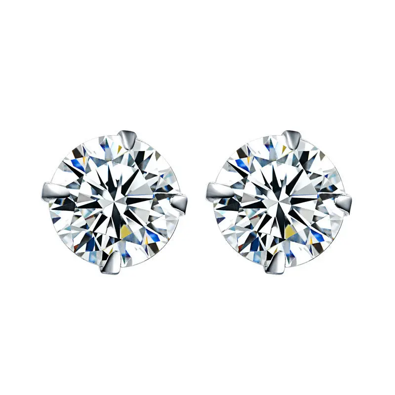 5mm Classic 4-Prong CZ Stud Earrings | 925 Sterling Silver 5mm Classic 4-Prong CZ Stud Earrings | 925 Sterling Silver