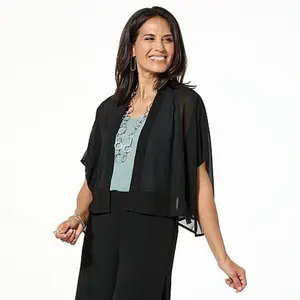 MarlaWynne WynneCollection Dolman Sleeve Chiffon Shrug