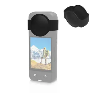 For Insta360 X3 PULUZ Silicone Lens Body Lens Guard Protective Cover(Black)
