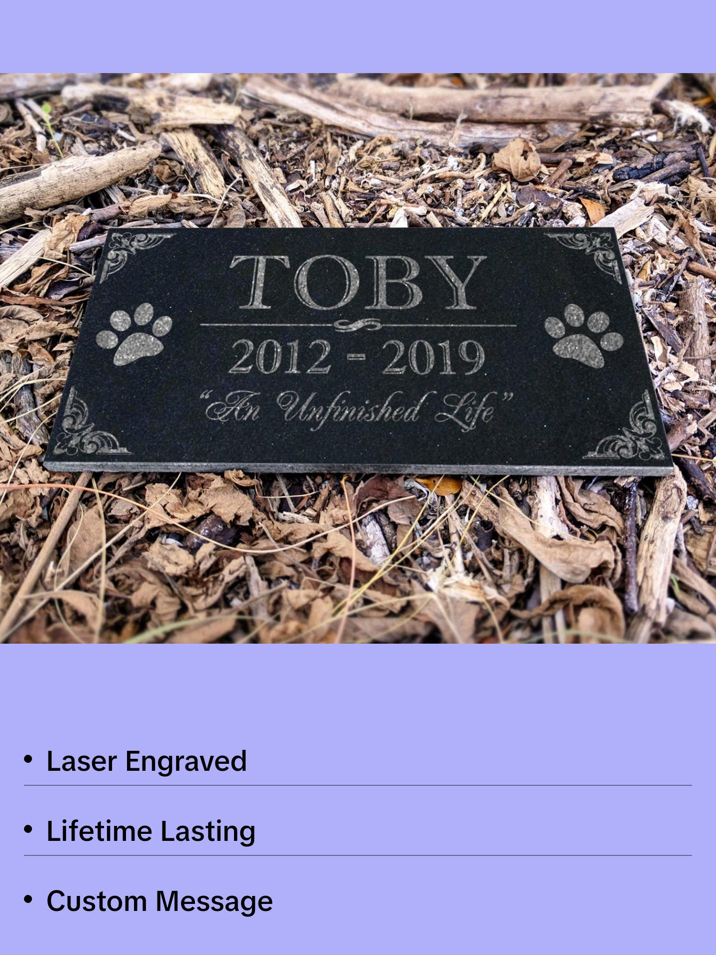 Classic Paws Design for Cat or Dog | Memorial Marker