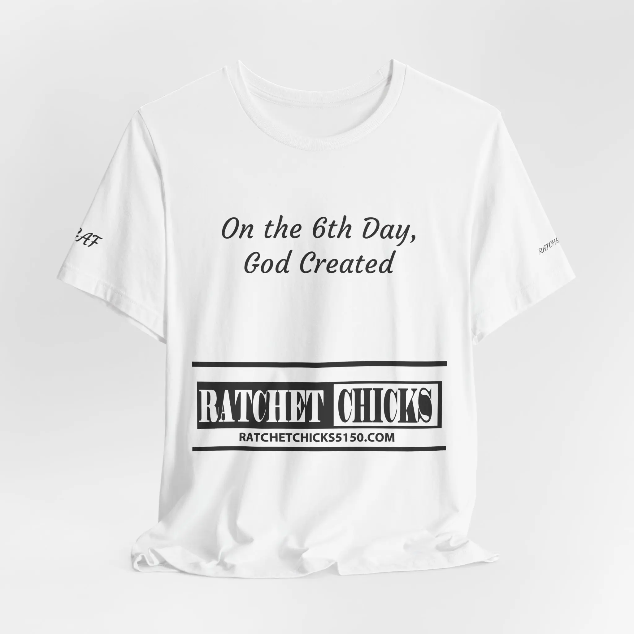 Women's "On the 6th Day" Short Sleeved Shirt Top Womenswear fashion casual