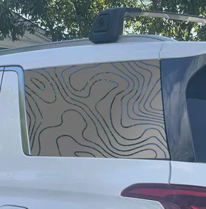 Topography Filled Full Window Decal — Die-Cut Oracal 651 Vinyl Car Sticker
