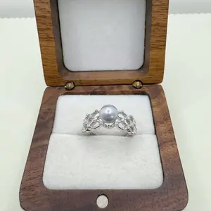 PEARLISM Fancy Design Madama Pearl Ring Seawater Pearl Akoya Pearl Adjustable size (6-7mm)-ASAR007