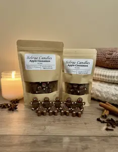 Solrae Candles Limited Edition Gingerbread Men Handcrafted Wax Melt Tarts 3oz Non Toxic Soy Wax for Cozy Home Aroma