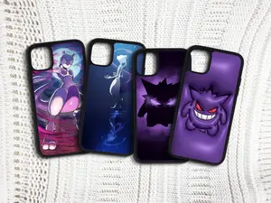 Mewto Phone Case, Anime Gengar Phone Case for iPhone 6 7 8 plus XR XS max 11 12 13 14 15 Plus Pro Max Mini SE 2020 Aesthetic Phone Case