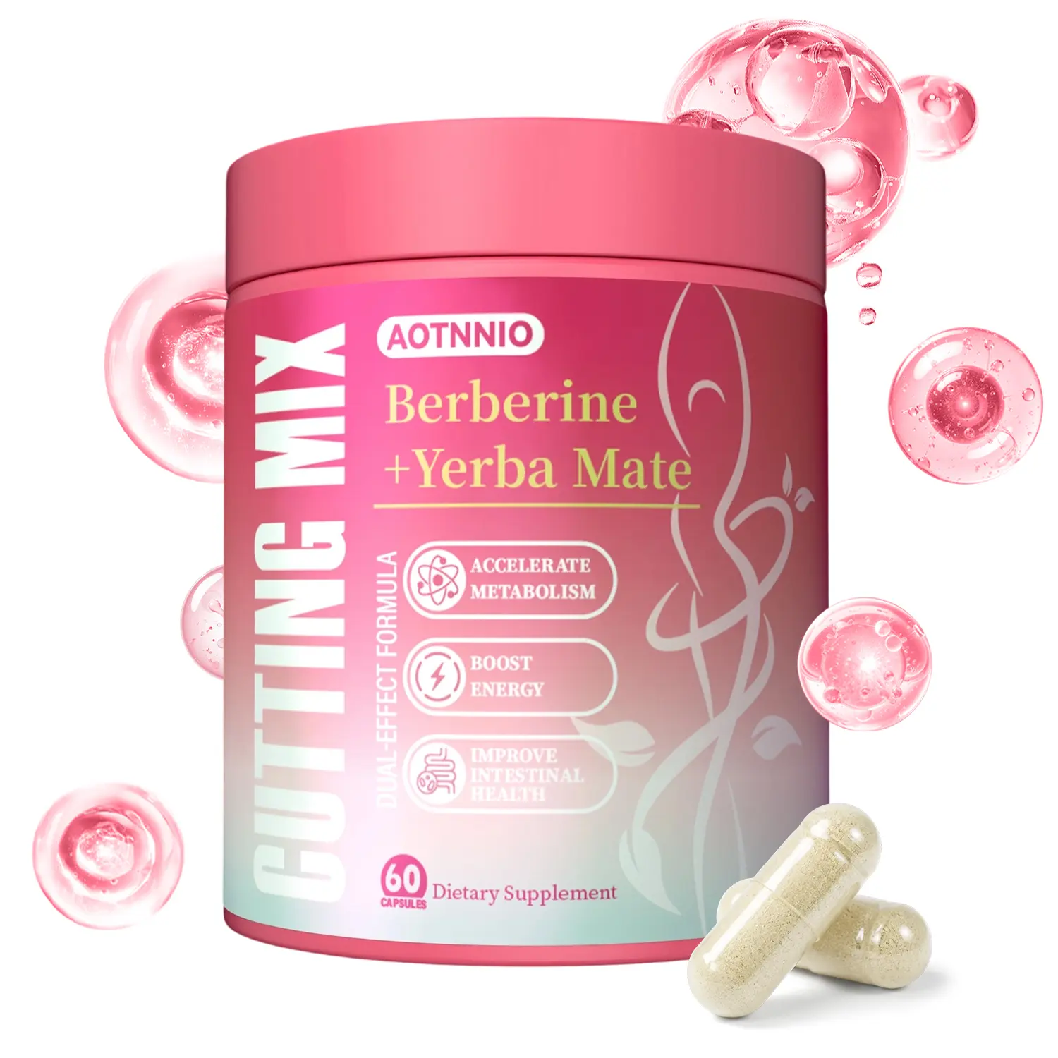 Cutting 60 Count Capsules, Dietary Supplement with 5-HTP, Berberine, Yerba Mate and Magnesium Cutting 60 Count Capsules, Dietary Supplement with 5-HTP, Berberine, Yerba Mate and Magnesium
