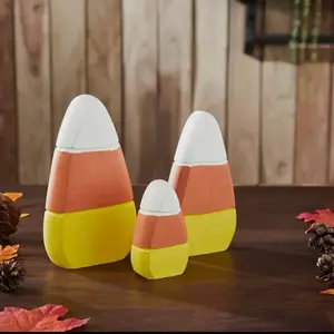Set of three. Fall candy corn decor