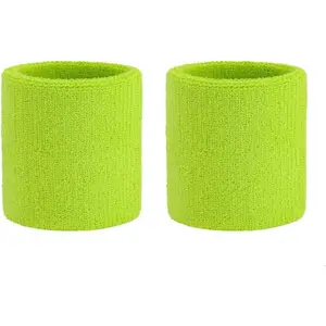 Wristband Sweatbands for Men and Women - Athletic Cotton Terry Cloth Wrist Bands Sport Sweat Band for Basketball, Tennis, Football, Baseball, Running, Gym (1 Pair)