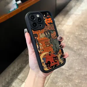 Pumpkin Pattern ​​​Phone Case, Decorative Phone Protective Cover, Shockproof Phone Cases Compatible with iPhone 11 12 13 14 15 Pro Max, Halloween