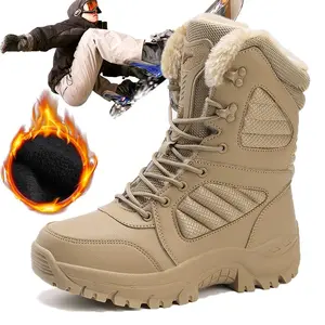 Winter Men's And Women's Snow Boots, Available in Black, White, and Brown with Lining
