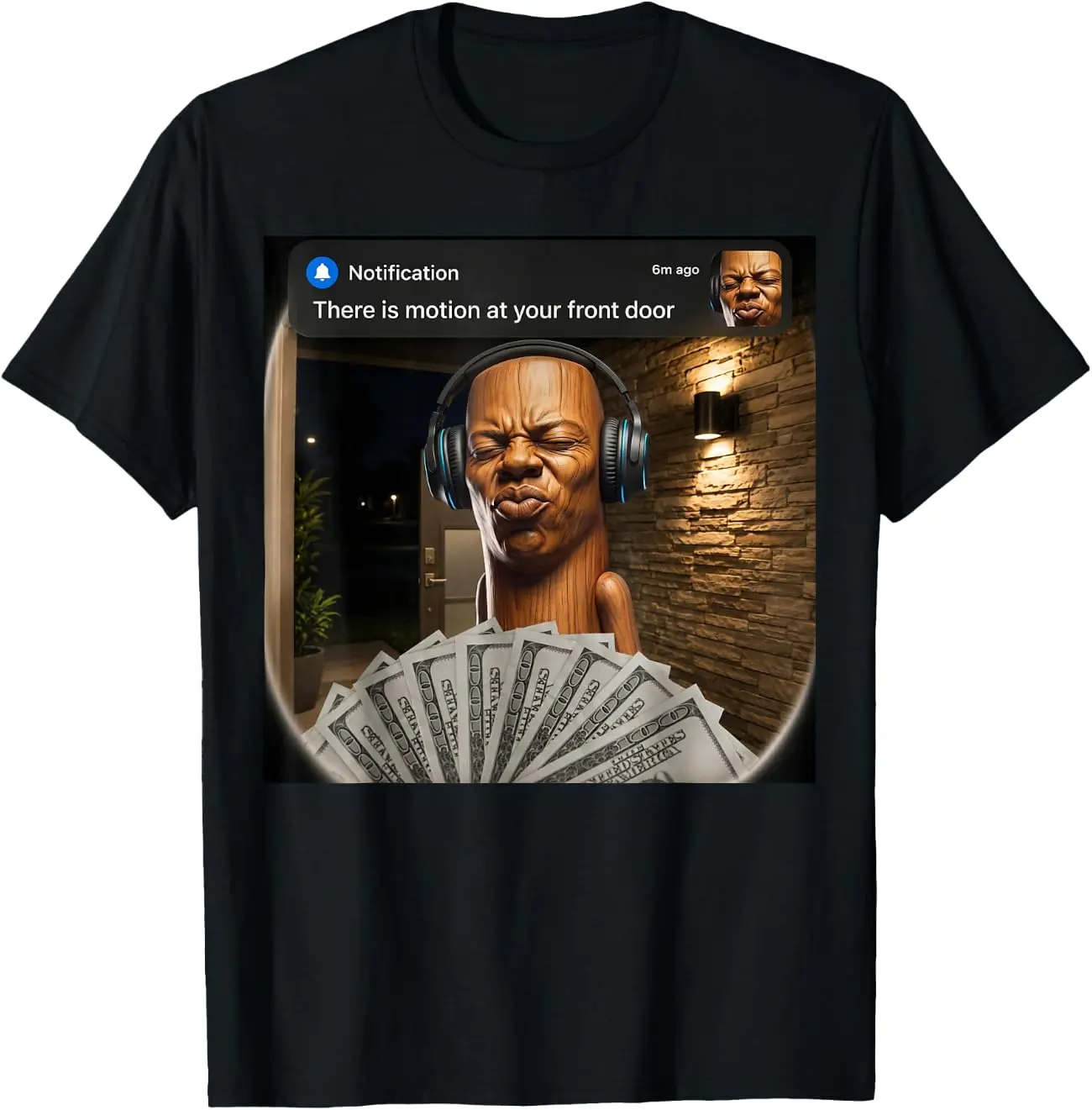 Tung Tung There is Motion At Your Front Door Tung Sahur Meme T-Shirt  summer graphic tees