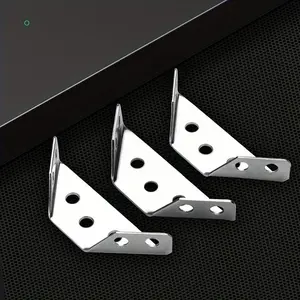 50pcs Stainless Steel Corner Brackets, 90 Degree Right Angle Support, Multi-Functional Three-Sided Fixing, Furniture Connectors