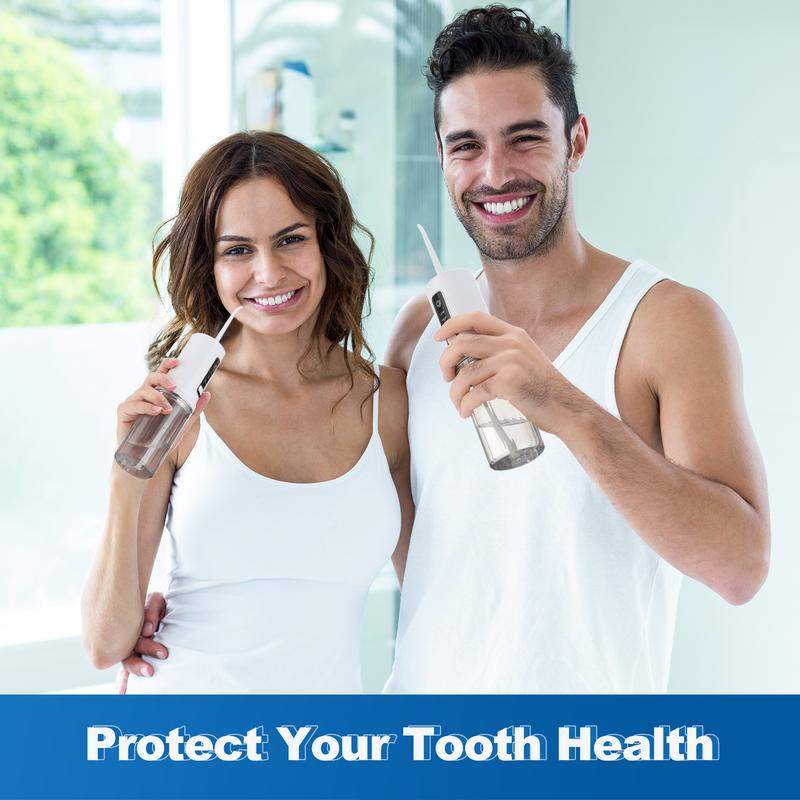 Foldable  Irrigator, Cordless Water Flosser with 4-nozzle 230ML Water Tank Travel  Irrigator, Ideal Teech Cleaning Device, Portable  Irrigator rechargeable waterfloss dental flosser cordless  oral care kit detachable