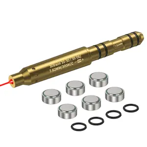 1pc 3006/3006/7.62Mm  End Barrel Laser Bore Sighter - 100-Yard Precision Calibration - Easy to Install at the Barrel End - Quick Zeroing and Precise Calibration - Low-Power Laser (<5mW) - Includes 6 Batteries and 5 O-Rings- Outdoor Hunting Equipment