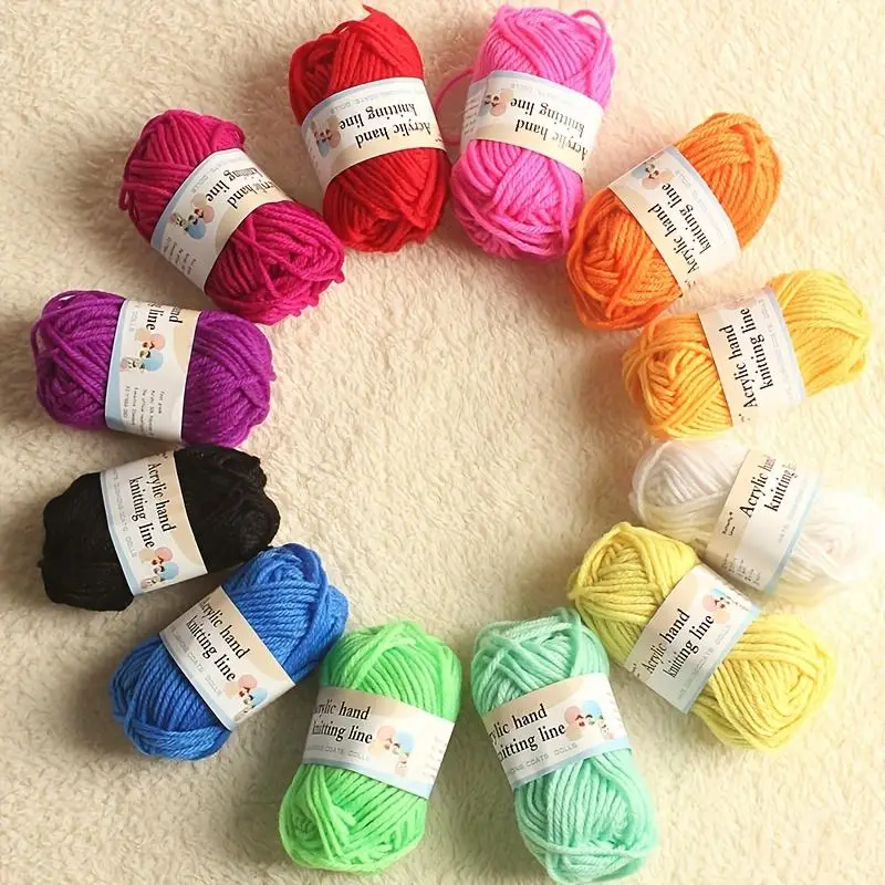 Colorful Knitting Yarn, 12pcs/set Multi-purpose Durable Crochet Yarn, Knitting Crochet Yarn for Diy Sweaters, Knitting Supplies for Daily Use