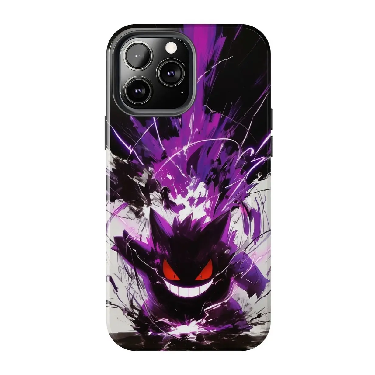 Shadow Pokemon Gengar Anime Case for iPhone 17-7 Pro Max Plus & Samsung Galaxy S26-S21 Ultra Plus - Neon Ghost Shadow Graffiti Aesthetic Phone Cover unisex J