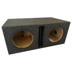 12 in Dual Vented Divided Chambers Premium Charcoal Carpeted Subwoofer Box Subwoofer Enclosure Precision CNC-Cut, Premium MDF Construction. Proudly USA Made.