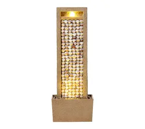 Teamson Home Coastal Seashells Brown Outdoor Water Fountain