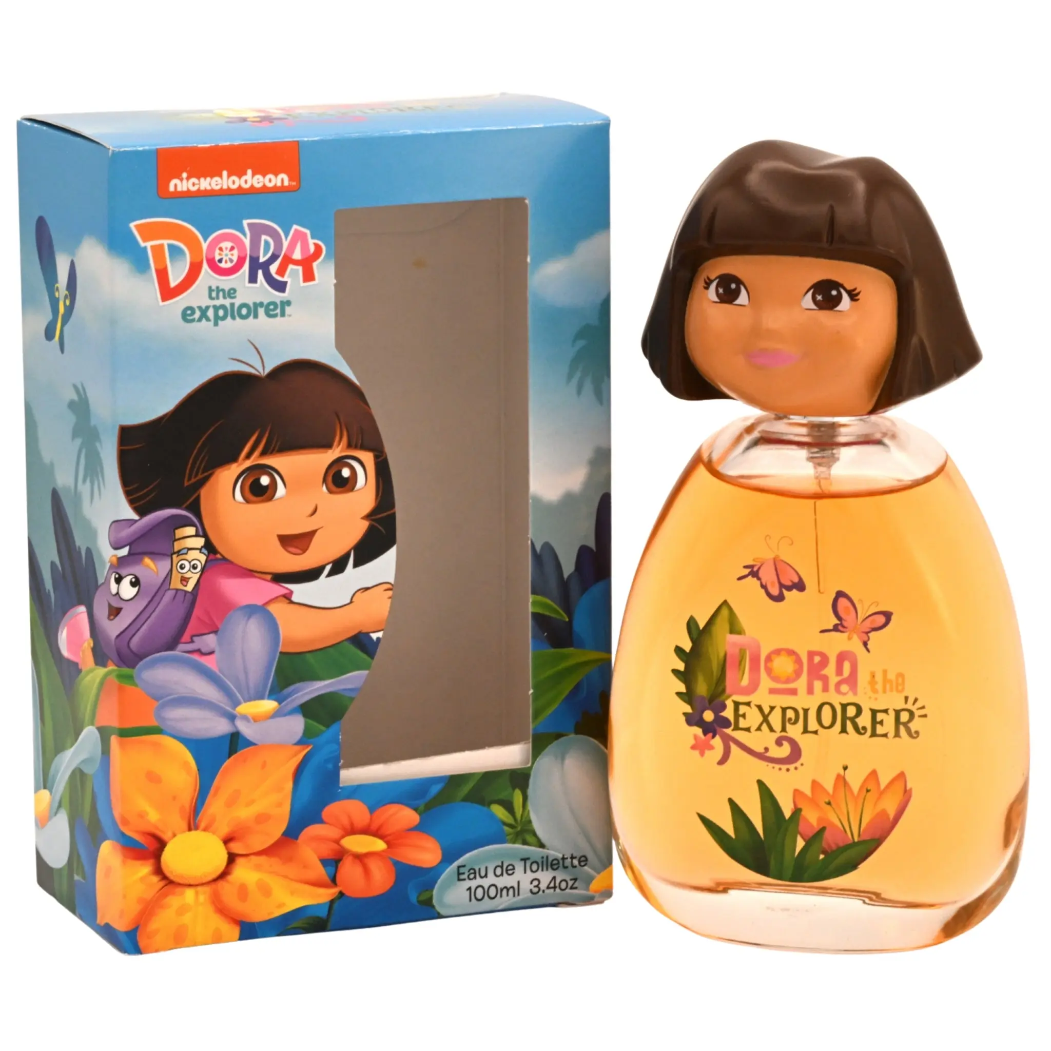Nickelodeon Dora the Explorer Eau de Toilette for Girls, Aromatic Fruity Floral Perfume with Mandarin & Jasmine, 3.4 fl oz, Aromatic Floral